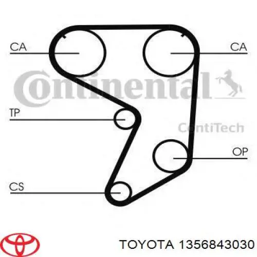 Ремінь ГРМ 1356843030 Toyota