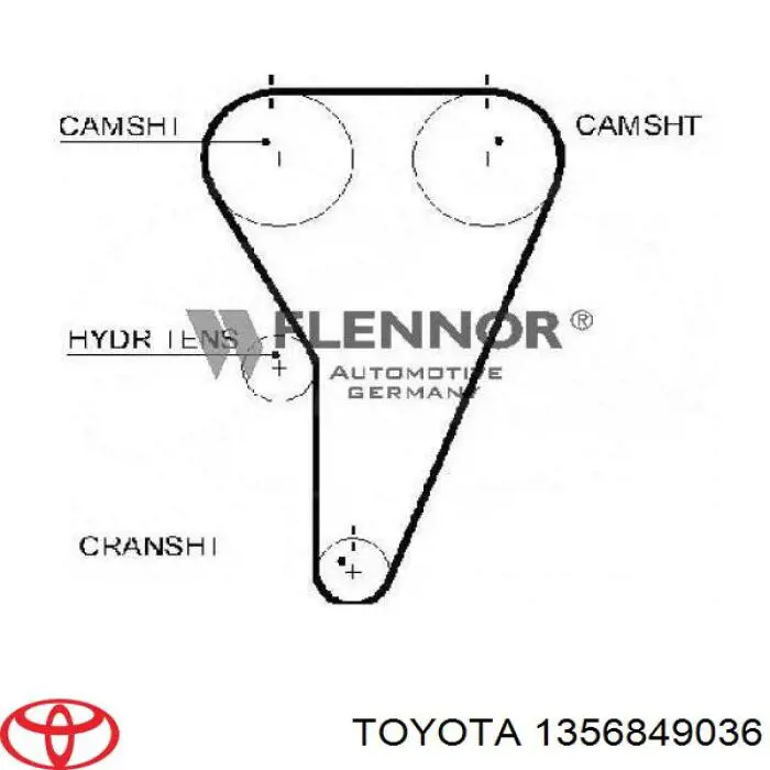 Купити 1356849036 Toyota Ремінь газорозподільного механізму
