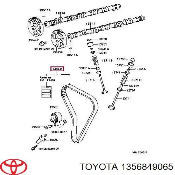 1356849065 Toyota Ремінь двигуна