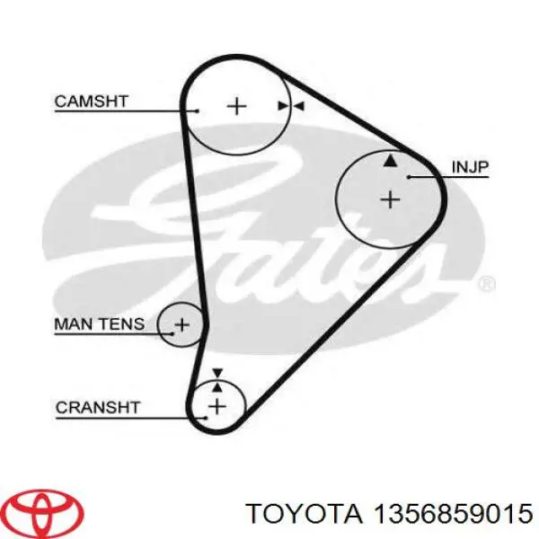 Зубчастий ремінь Toyota 1356859015 ціна, від 7.00 USD