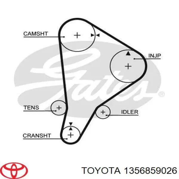 Купити 1356859026 Toyota Ремінь газорозподільного механізму
