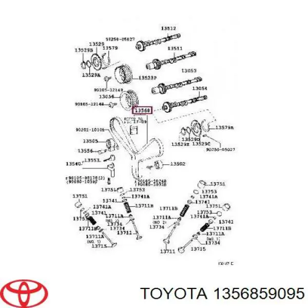 1356859095 Toyota Ремінь двигуна