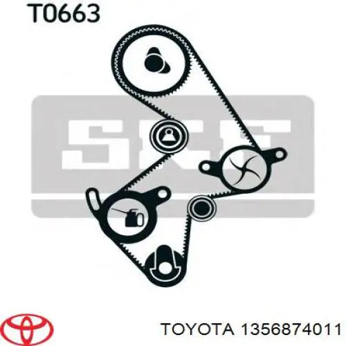 Купити 1356874011 Toyota Ремінь газорозподільного механізму