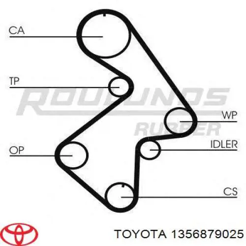 Зубчастий ремінь Toyota 1356879025 ціна, від 21.56 USD