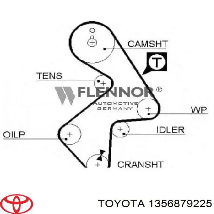 Купити 1356879225 Toyota Ремінь газорозподільного механізму