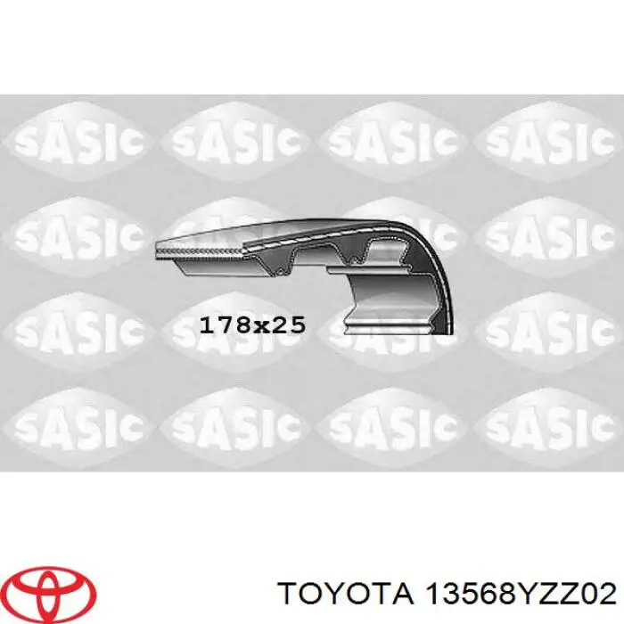 Зубчастий ремінь Toyota 13568YZZ02 ціна, від 35.06 USD