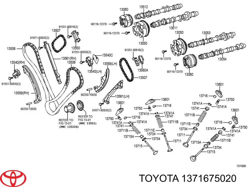 Сальник клапана (маслознімний), впуск/випуск Toyota Highlander (U4) (Тойота Хайлендер)