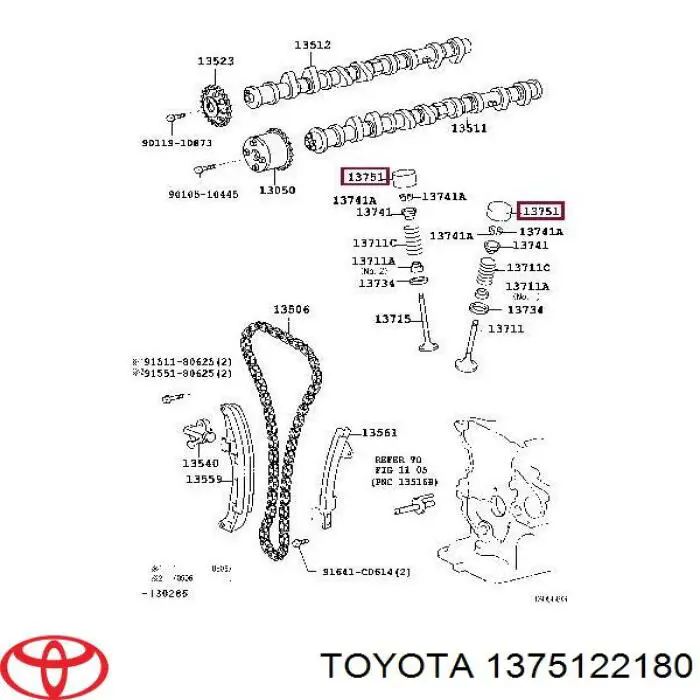 1375122180 Toyota гідрокомпенсатор, гідроштовхач, штовхач клапанів