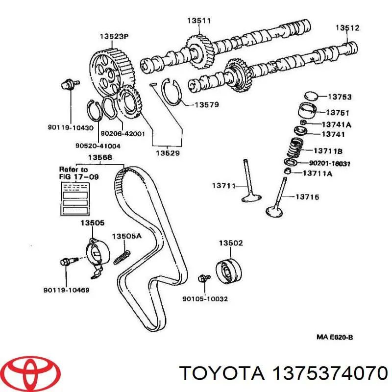 Шайба регулювальна 1375374070 Toyota