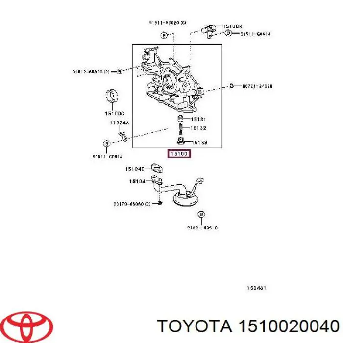 Toyota насос масляний
