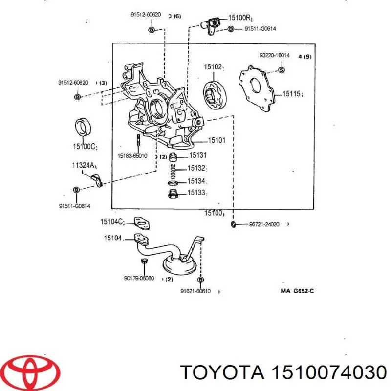 1510074030 Toyota насос масляний