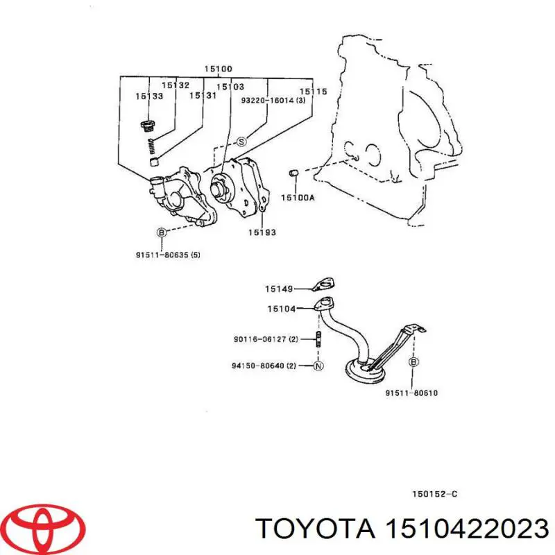  Toyota 1510422023 ціна, від 13.94 USD