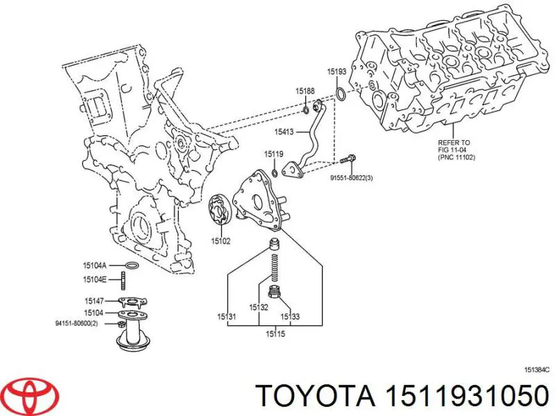 Прокладка масляного насосу Toyota 1511931050 ціна, від 3.28 USD