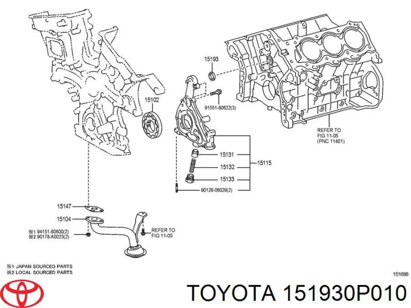  151930P010 Toyota