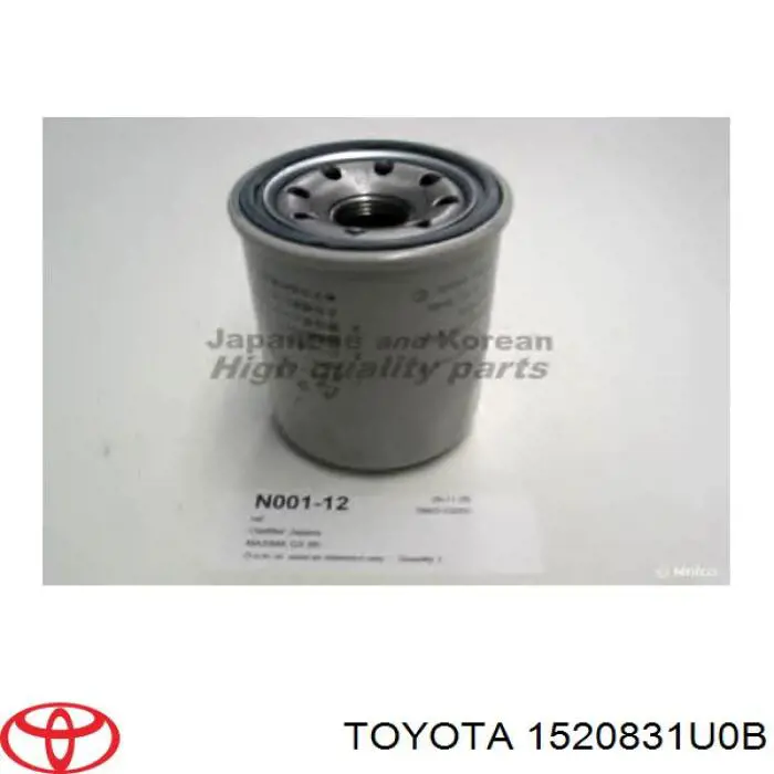 Фільтр масляний 1520831U0B Toyota