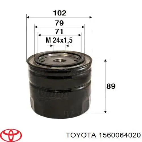 1560064020 Toyota фільтр масляний