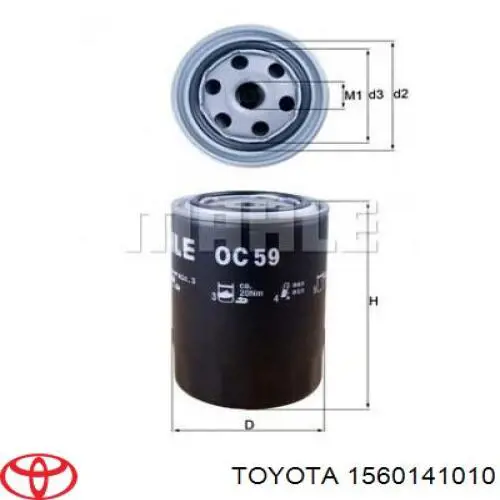 1560141010 Toyota Фільтр масла