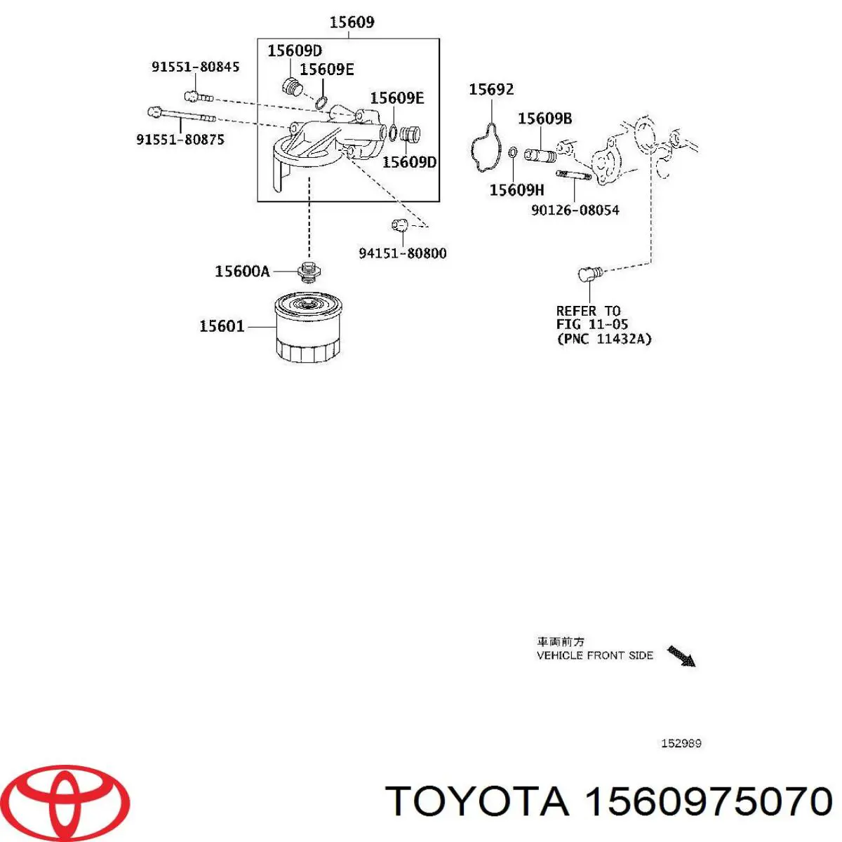Корпус масляного фільтра Toyota 1560975070 ціна, від 38.37 USD