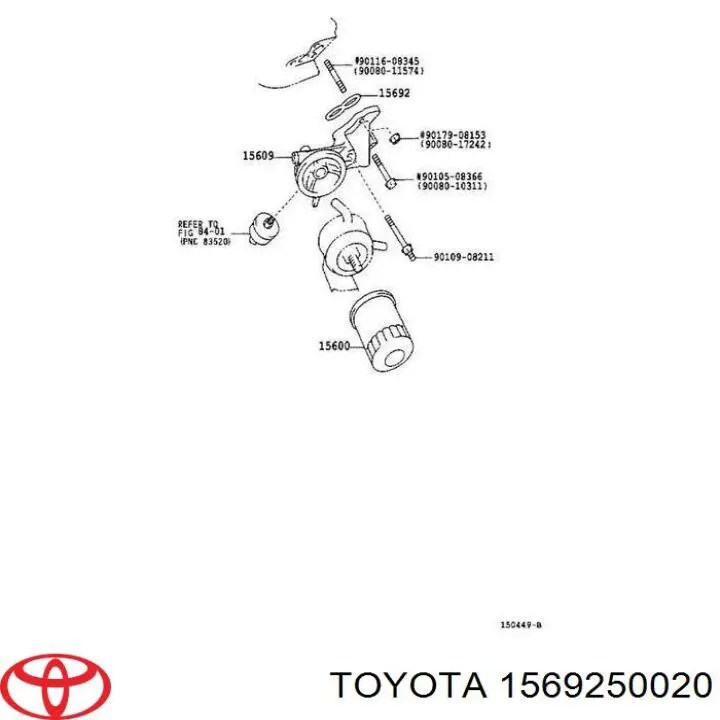 Купити 1569250020 Toyota Прокладка адаптера маслянного фільтра
