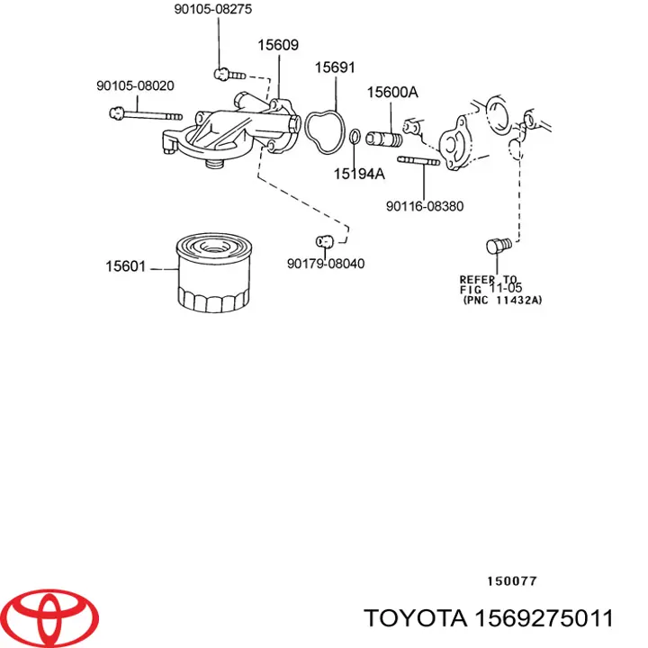 Прокладка адаптера маслянного фільтра Toyota Hiace 4 (H1, H2) (Тойота Хайейс)