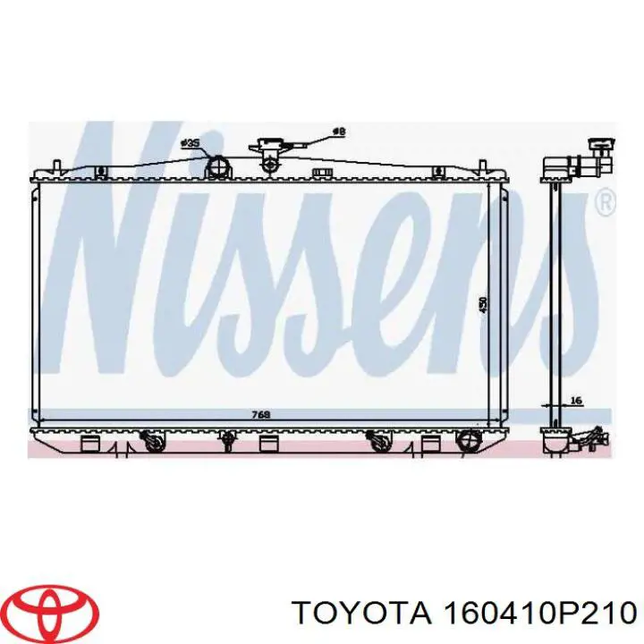 Радіатор основний Toyota 1604131670 ціна, від 53.57 USD