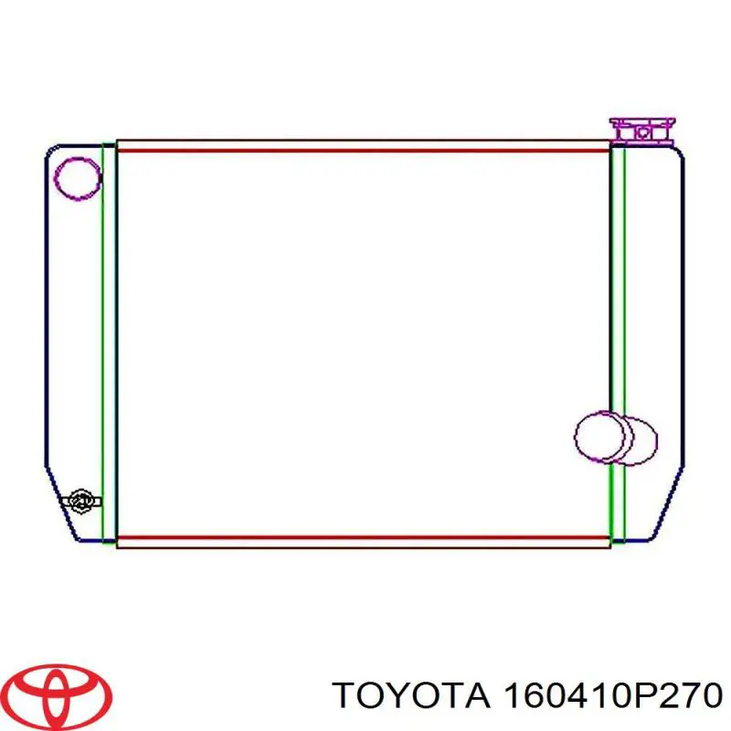 Радіатор основний Toyota 160410P270 ціна, від 158.83 USD