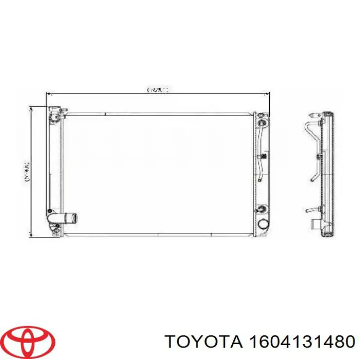 Радіатор основний Toyota 1604131480 ціна, від 126.69 USD