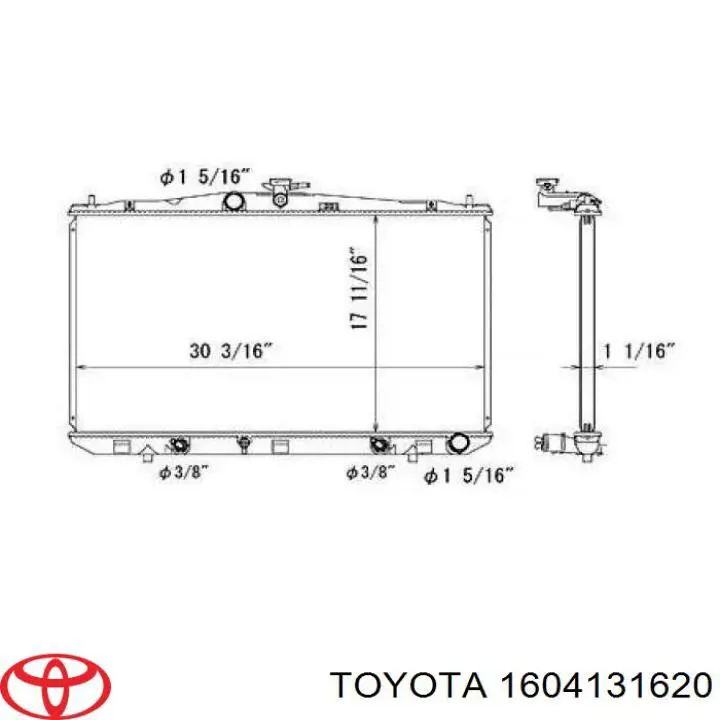 Купити 1604131620 Toyota Радіатор двигуна