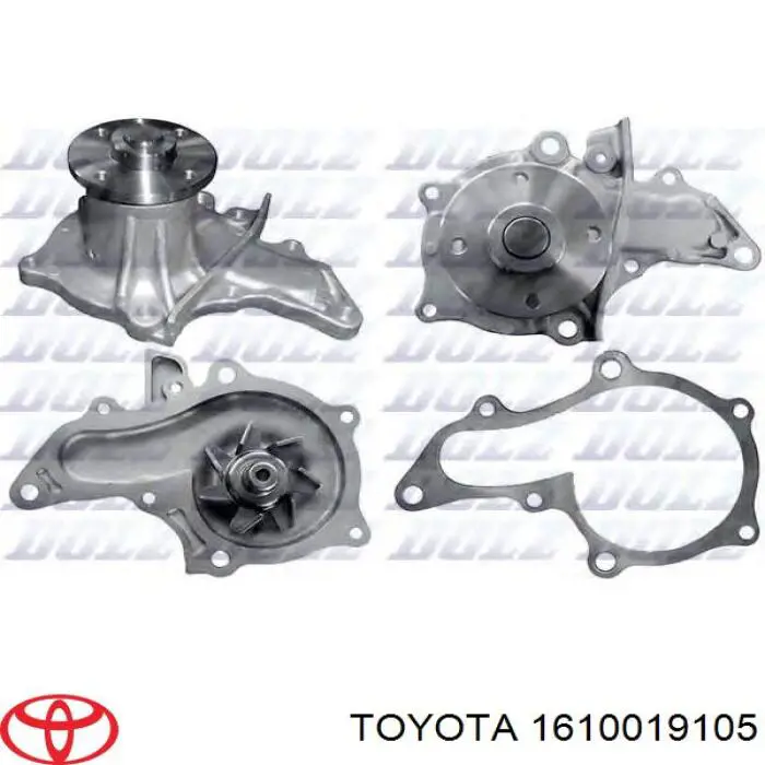 Помпа охолодження Toyota 1610019105 ціна, від 23.11 USD