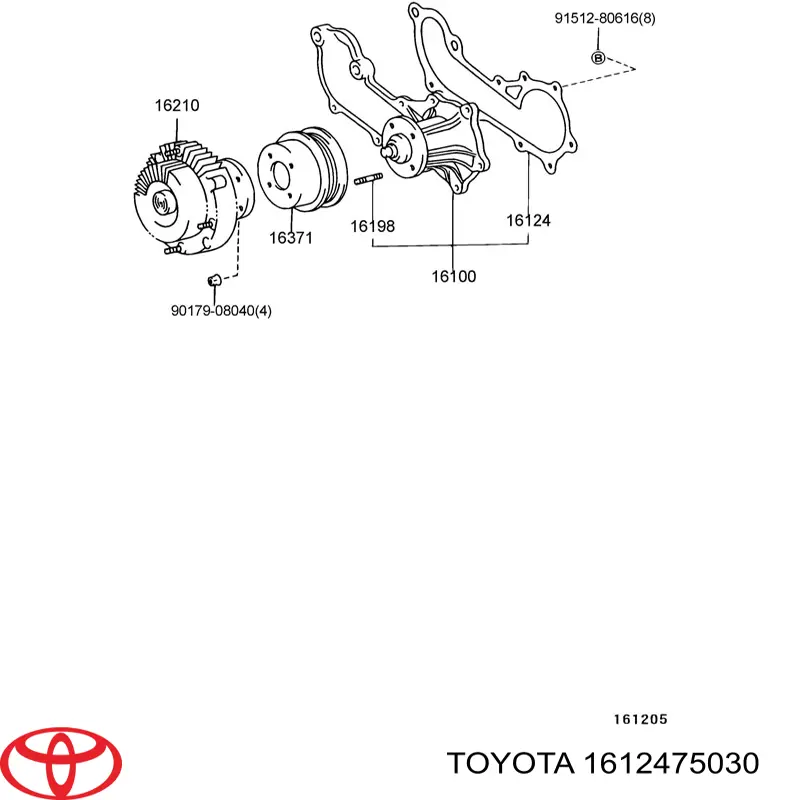 Прокладка водяної помпи Toyota Hiace 3 (H10) (Тойота Хайейс)