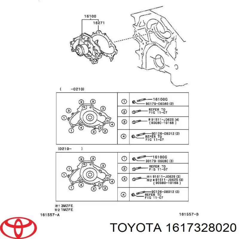 Шків водяної помпи Toyota RAV4 II позашляховик (XA2) (2000 - 2005) ціна, від 11.40 USD