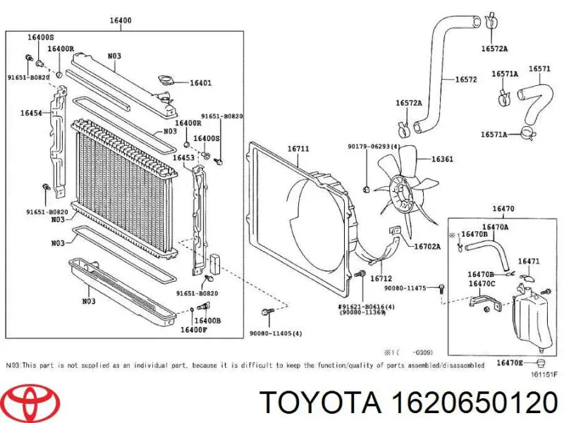  Toyota 1620650120 ціна, від 14.11 USD