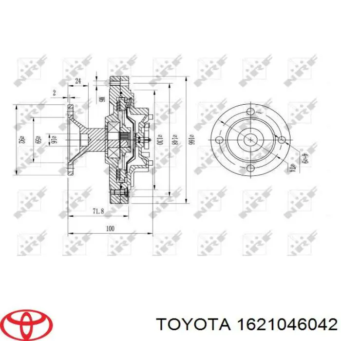 1621046042 Toyota вискомуфта, вязкостная муфта вентилятора охолодження