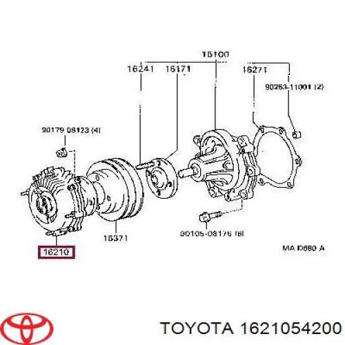 1621054200 Toyota Гідромуфта приводу вентилятора