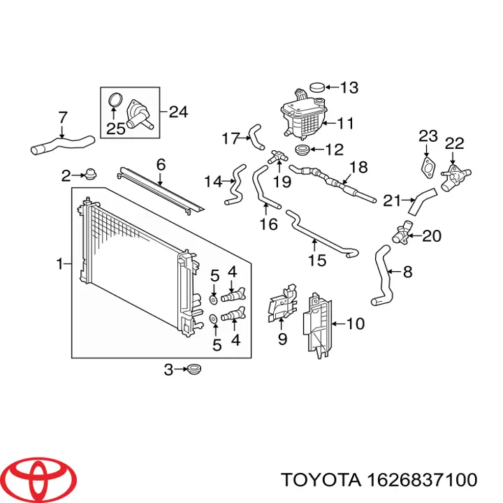  Toyota 1626837100 ціна, від 8.47 USD