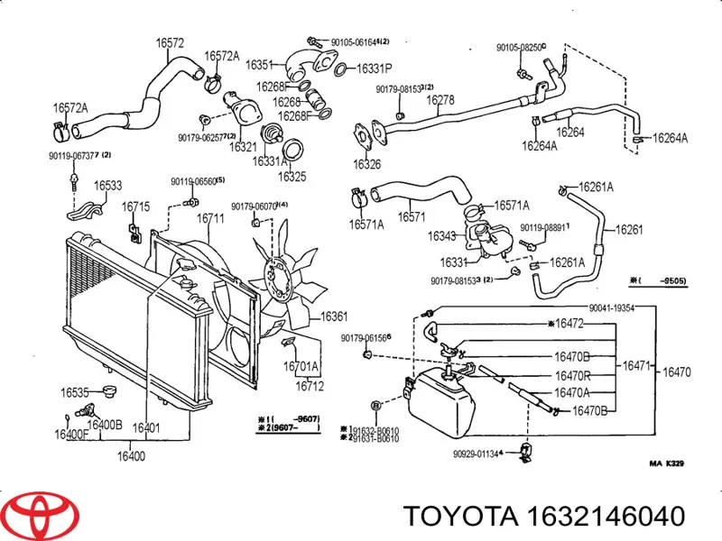 Купити 1632146040 Toyota 
