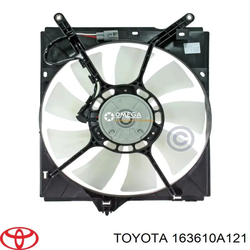 Вентилятор/крильчатка радіатора охолодження, лівий 163610A121 Toyota