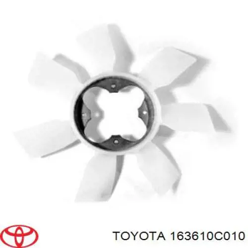 163610C011 Toyota Вентилятор / крильчатка радіатора охолодження