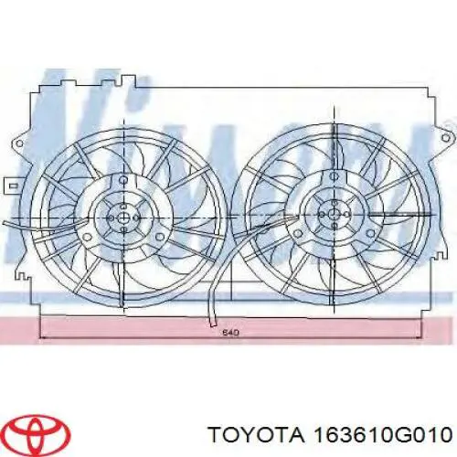 Вентилятор / крильчатка радіатора охолодження, лівий Toyota 163610G010 ціна, від 20.83 USD