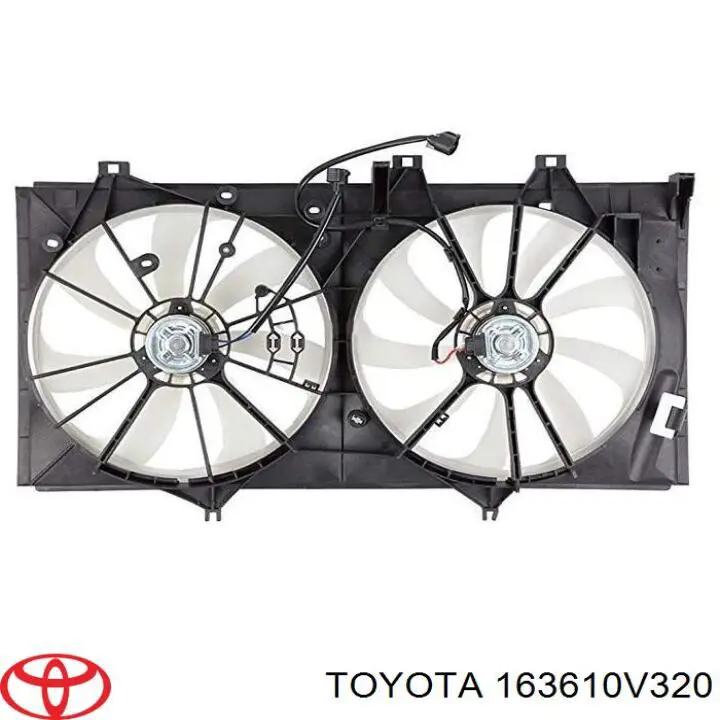 163610V320 Toyota Вентилятор кондиціонера, правий