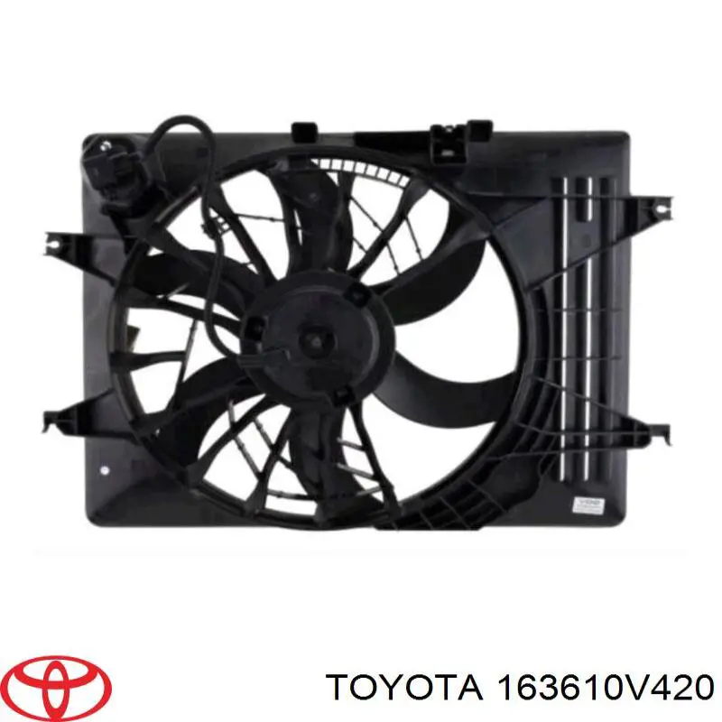 Вентилятор/крильчатка радіатора охолодження, лівий 163610V420 Toyota