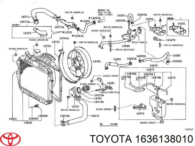 Дифузор (кожух) радіатора кондиціонера Toyota 4 Runner (N130) (Тойота 4 раннер)