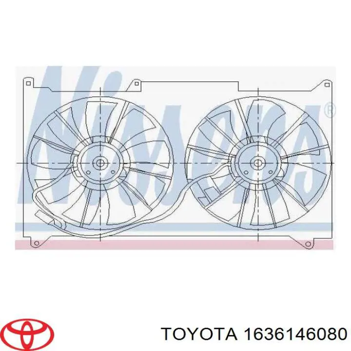 Купити 1636146080 Toyota Вентилятор/крильчатка радіатора охолодження, лівий
