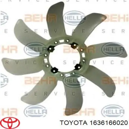 Вентилятор/крильчатка радіатора охолодження на Toyota Land Cruiser (J8)