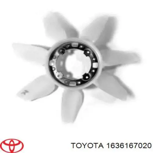 Вентилятор/крильчатка радіатора охолодження Toyota 1636167020 ціна, від 38.22 USD