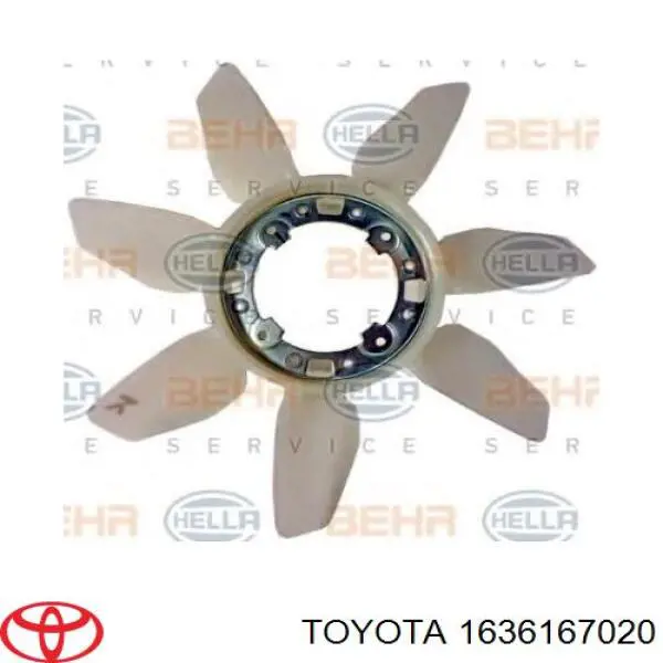 Вентилятор/крильчатка радіатора охолодження Toyota Hilux (N) (Тойота Хайлюкс)
