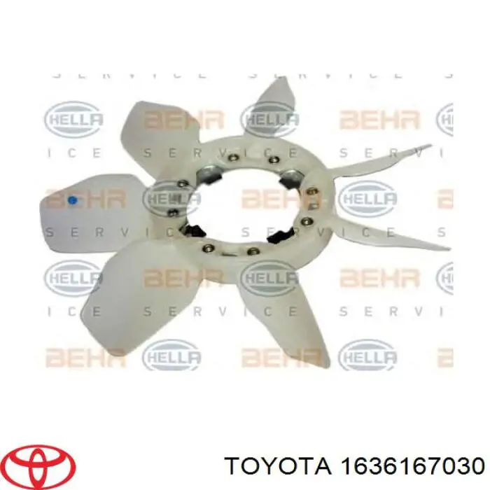 Купити 1636167030 Toyota Вентилятор/крильчатка радіатора охолодження