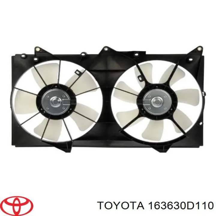 163630D110 Toyota двигун вентилятора системи охолодження, лівий
