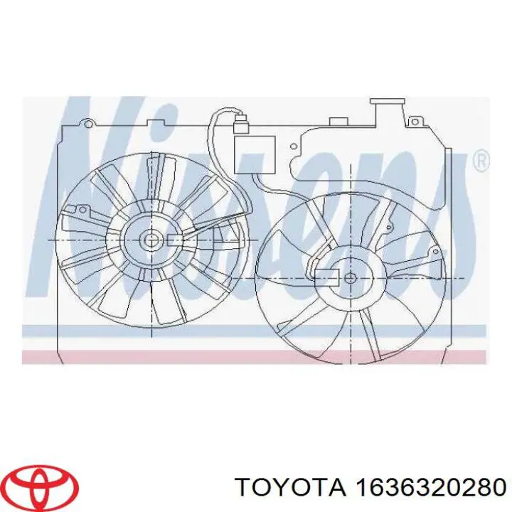 Купити 1636320280 Toyota Двигун вентилятора системи охолодження, правий