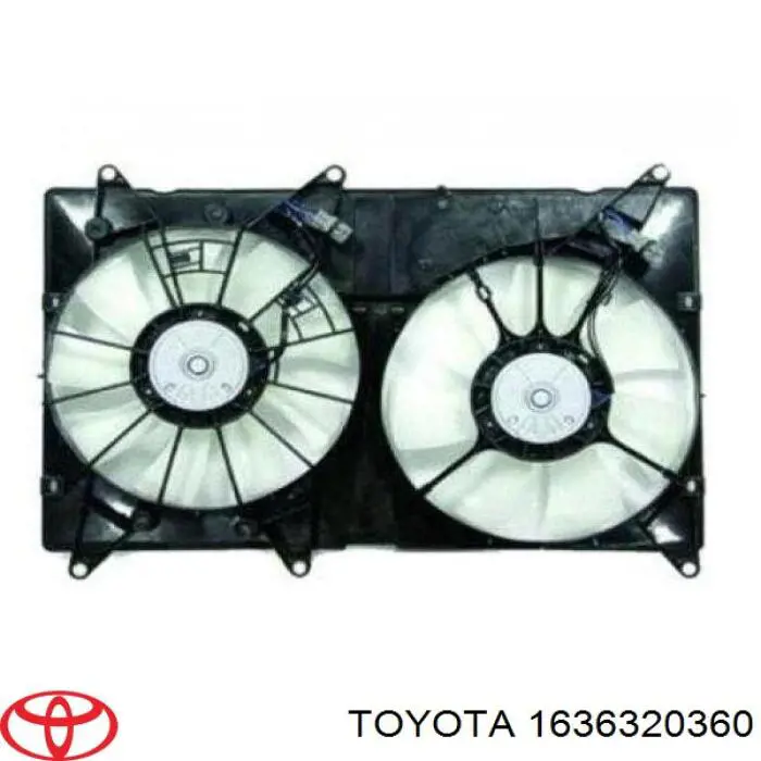 1636320360 Toyota двигун вентилятора системи охолодження, лівий